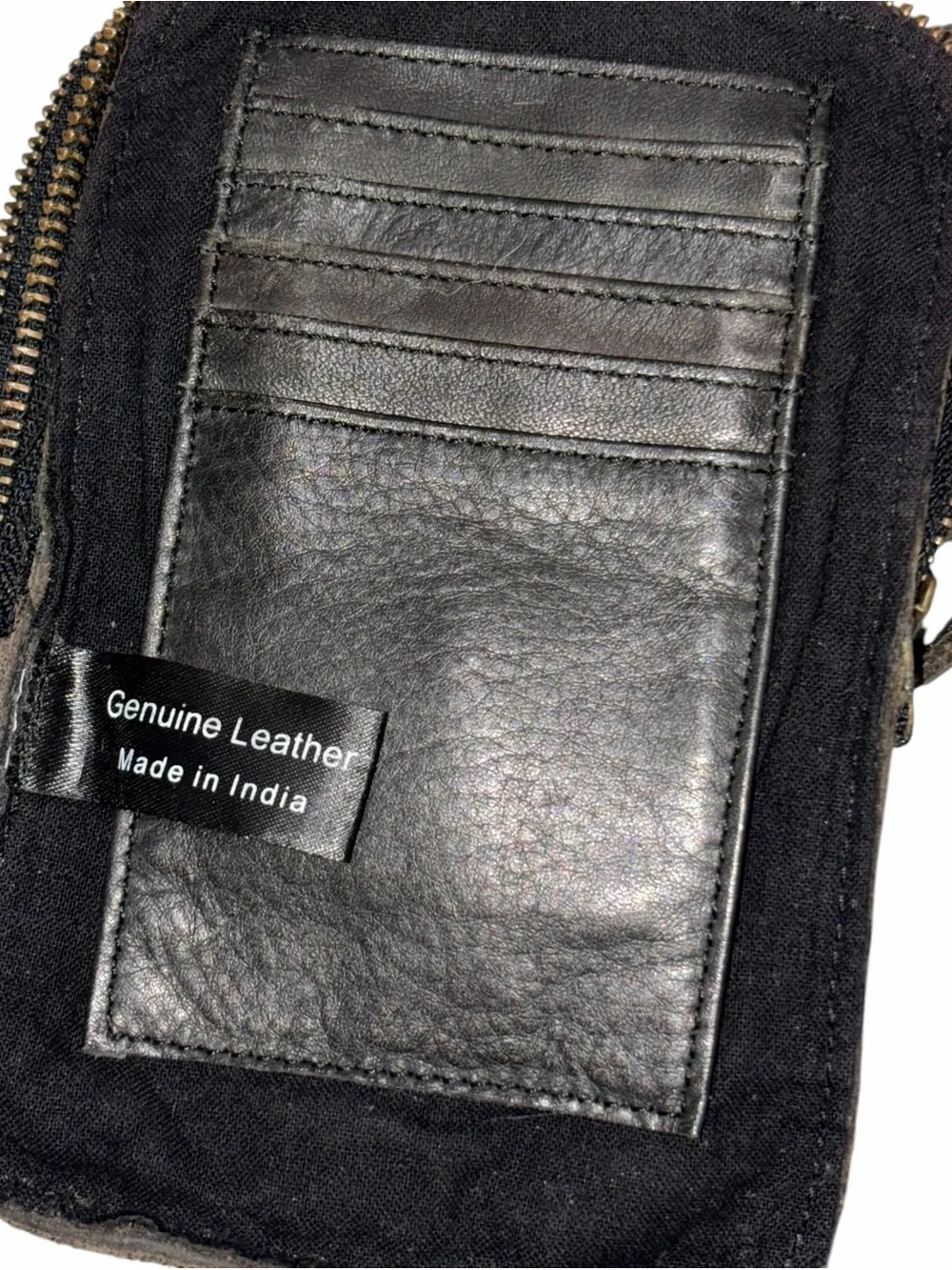 Harbour 2nd Black Leather Crossbody Wallet Bag Purse